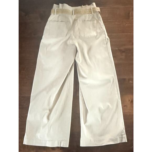 EXPRESS Stylist Super High Waisted Paperbag Wide Leg Pant Beige Size 10R NWOT - Picture 10 of 10